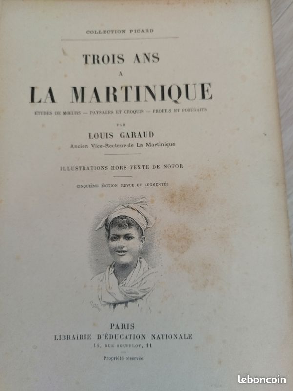 Livre rare "Trois ans à La Martinique" 1902 (image 9)