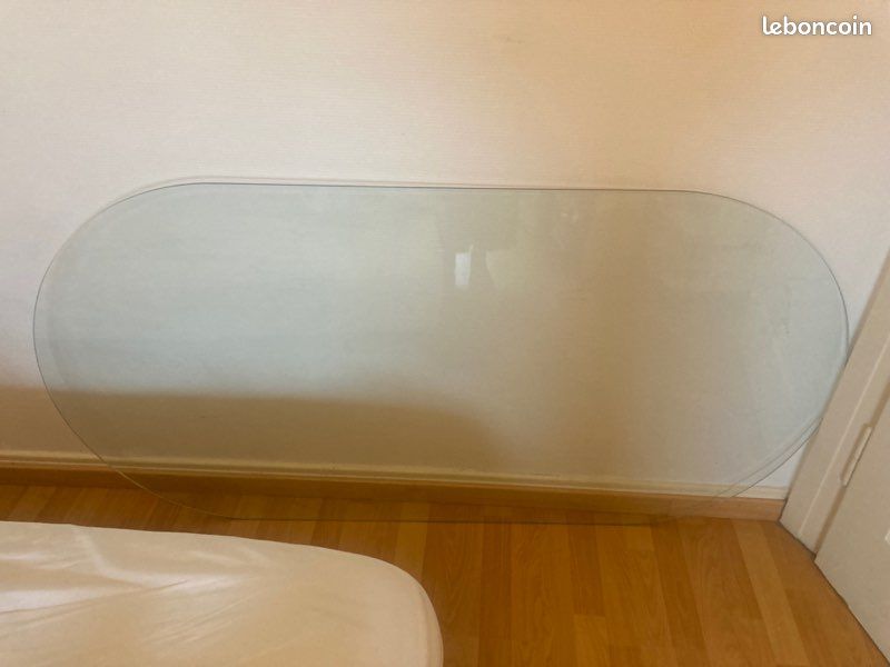 Plateau en verre ovale pour table (image 1)