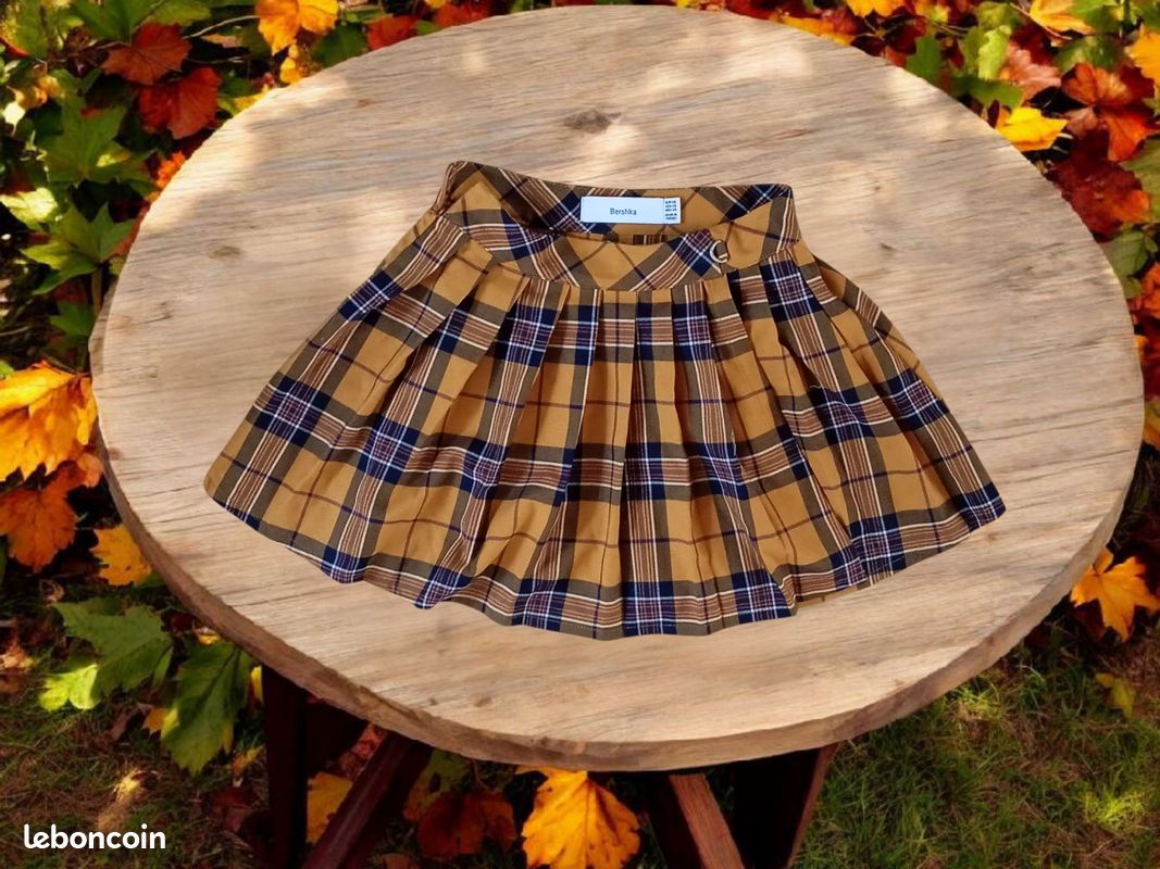 Mini Jupe courte jaune moutarde à carreaux vichy Vêtements