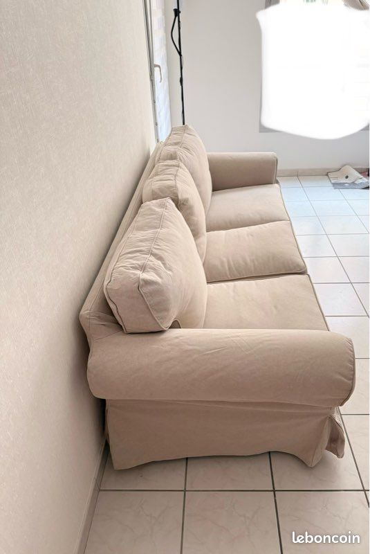 Canapé ikea kivik 3 places, Gunnared beige - Ameublement