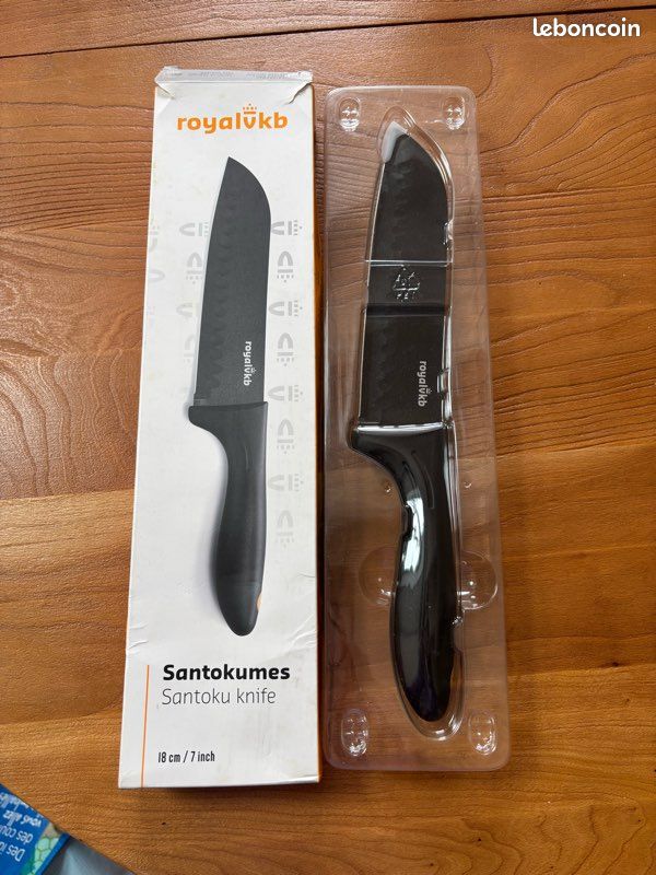 Couteau Chef Royal VKB - Santoku Acier Inoxydable - Neuf Sous Blister