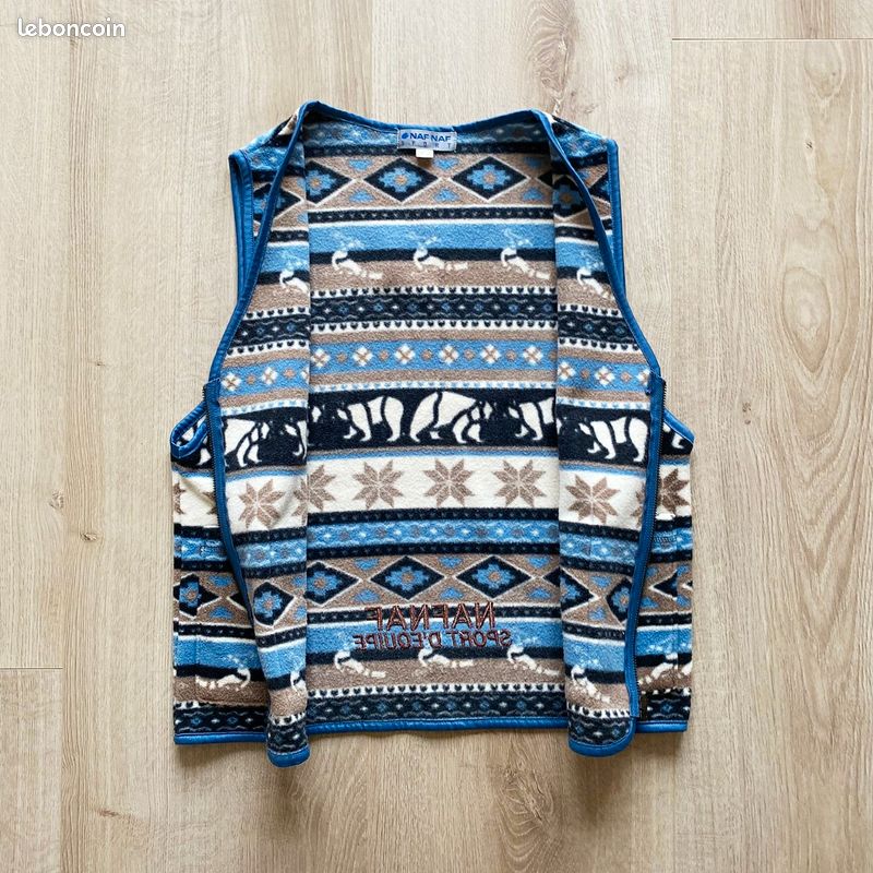 Naf Naf Sport Gilet Nordique Femme Warmwear Exclusive Scandinave