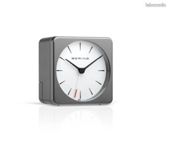 Réveil - mouvement silencieux - automatiquement réglé à la seconde - gris mat (image 7)