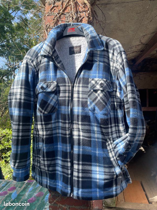 Surchemise Veste Polaire Carreaux Homme Veste Chemise à Carreaux - Main Image