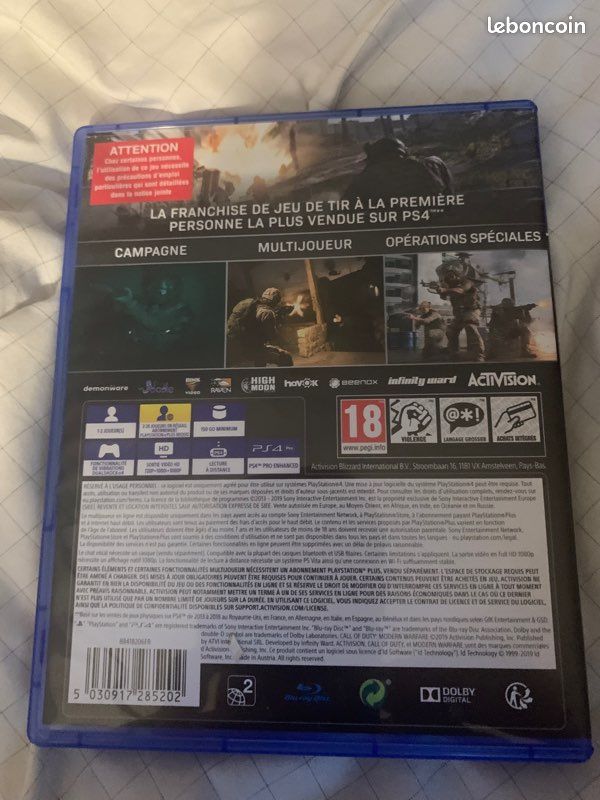 Jeux ps4 MODERN WARFARE (image 1)
