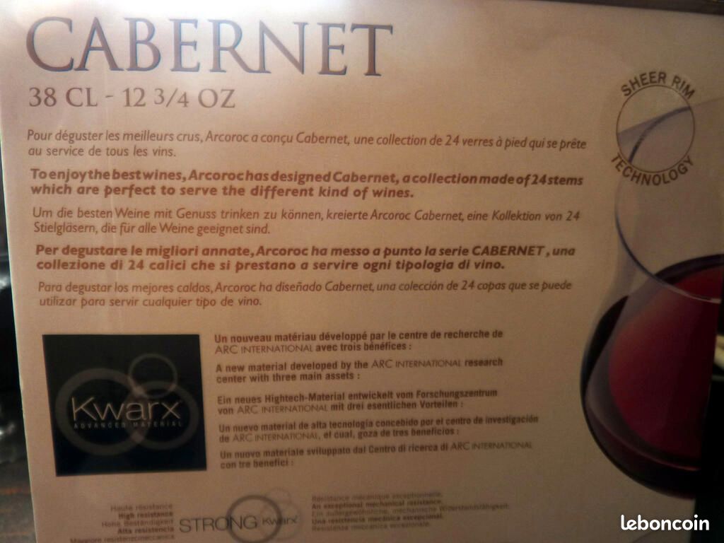 Chef et Sommelier - Arcoroc - Carton Neuf de 6 Verres à vin (image 9)