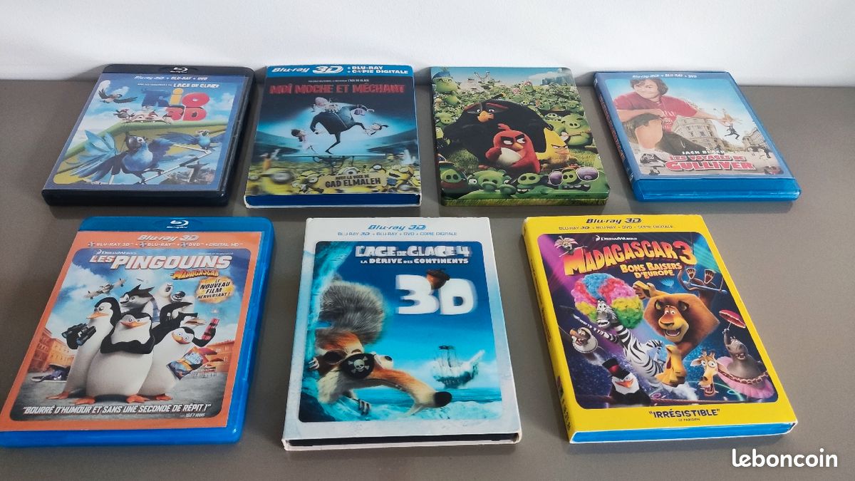 Lot de 7 blu-ray 3D/DVD/blu-ray proche du neuf 7 l'un (image 1)