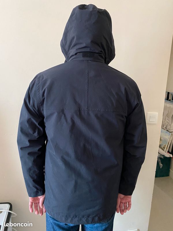 Parka mi longue AIGLE gore-tex T-KIT homme - bleue marine - en très bon état (image 3)