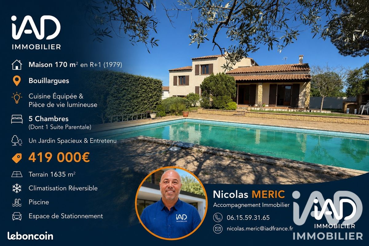 Maison 7 pièces 170 m² · à Bouillargues · 170 m² · 399 000 €