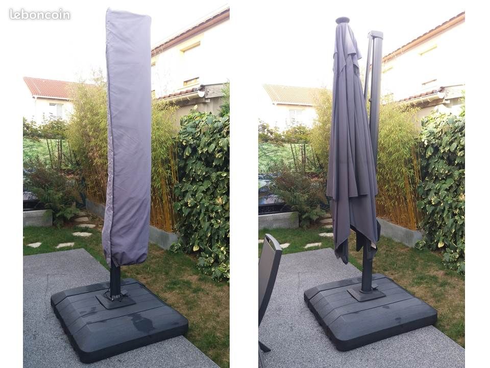 Parasol déporté complet éclairage intégré (image 2)