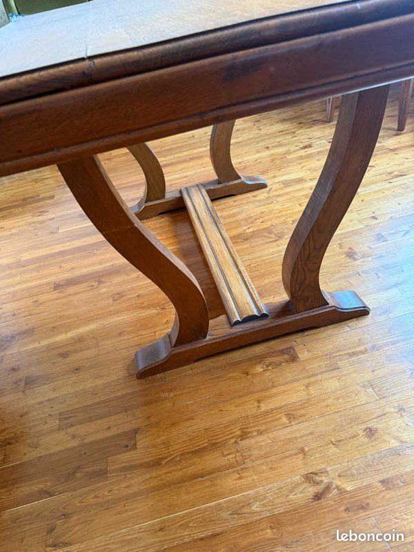 Table rectangulaire bois 90/128cm+2 rallonges de 33cm chacune (image 6)