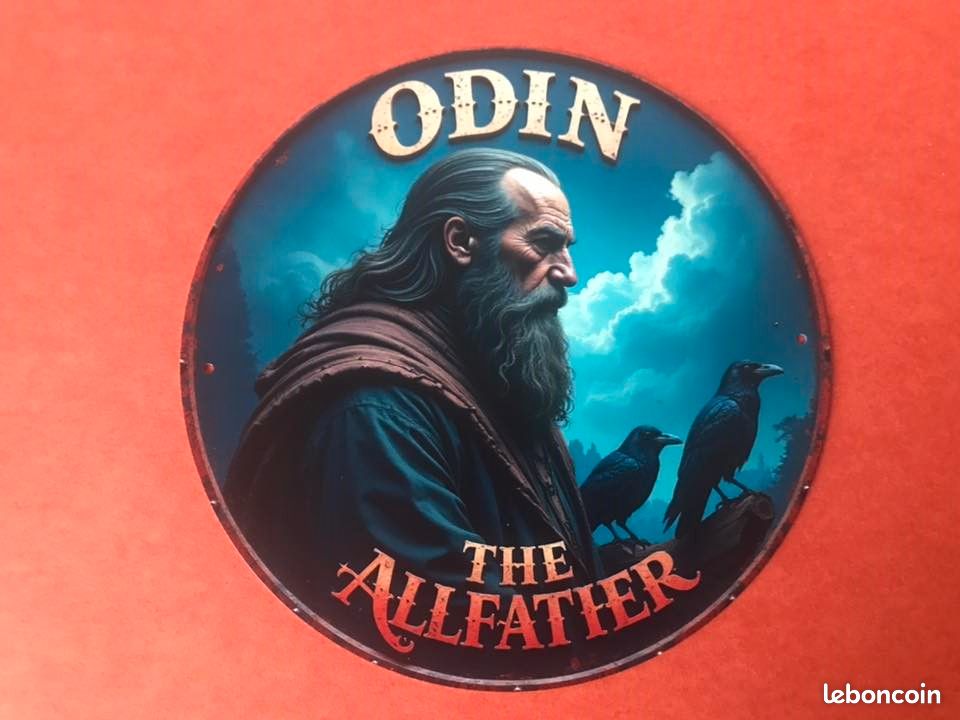 Odin Poster en métal vintage avec dieu viking pour pub, club, café