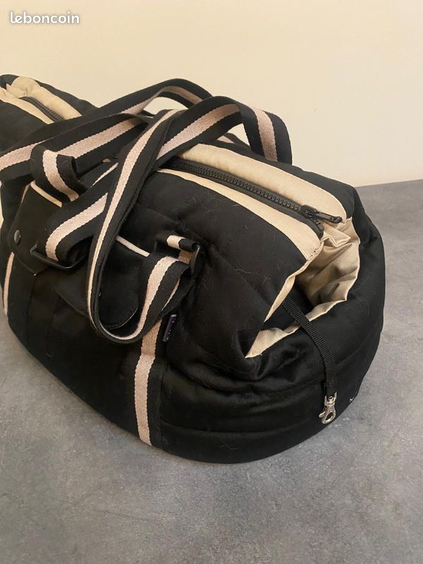 Bobby Sac Transport pour Chien Moelleux (Noir) avec coussin