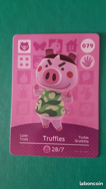 Carte amiibo animal crossing serie1 trufa 079 (image 1)