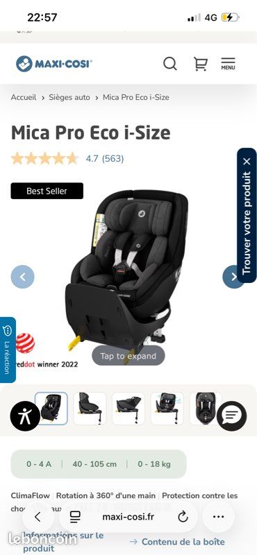 Siège auto maxi cosi (image 5)