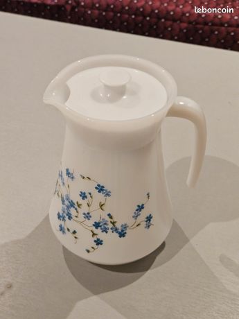 VERSEUSE CARAFE RONSARD FLEURS ARCOPAL 12392 Blanc/Rouge Céramique
