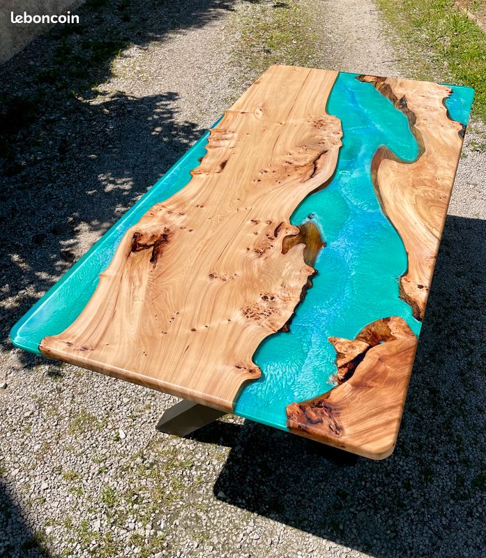 Création mobilier table bois résine epoxy (image 10)