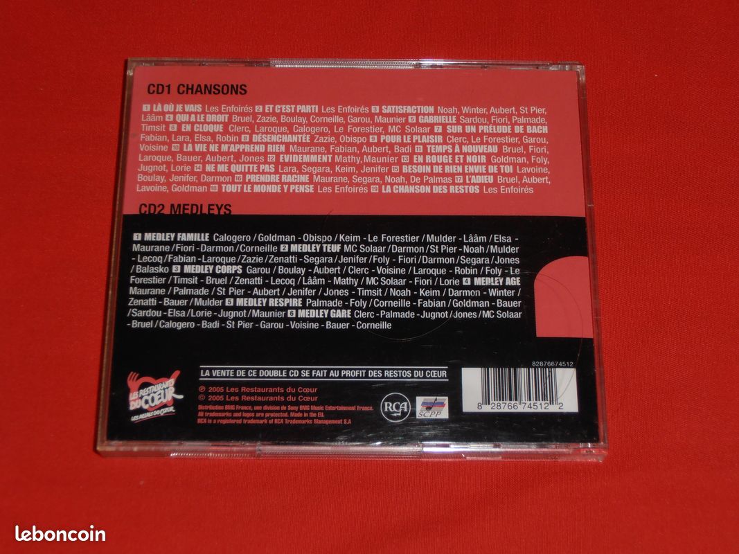 Lot 4 CD variété Française : Les Enfoirés/Notre Dame de Paris/Emilie Jolie/Julien Clerc (image 7)