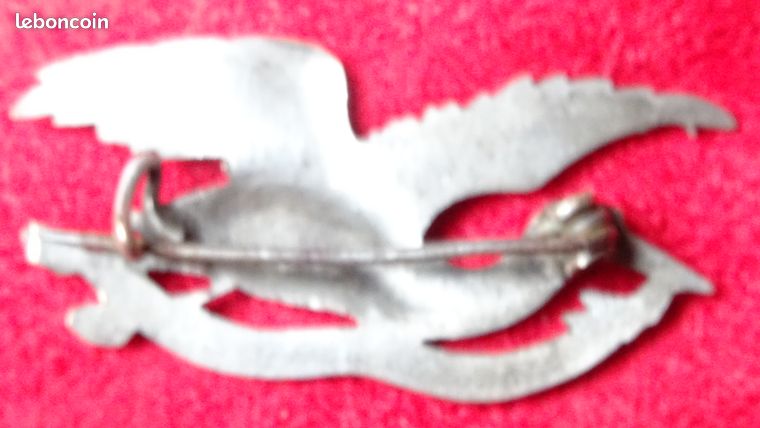 Broche Ancienne Ajourée 'Salut D'Alsace' En Métal Argenté - Occasion En Très Bon État