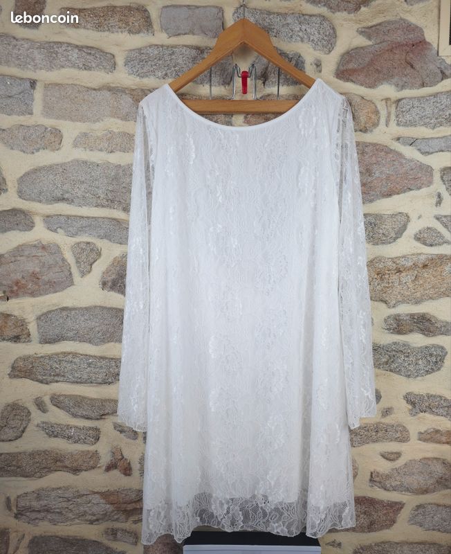 Robe en dentelle blanche Femme taille 52 marque Monsoon 💍 (image 4)