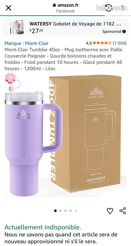 Mug Isotherme 30Oz Avec Couvercle Et Paille, Tasse À Café En Acier Inoxydable, Bouteille D'Eau