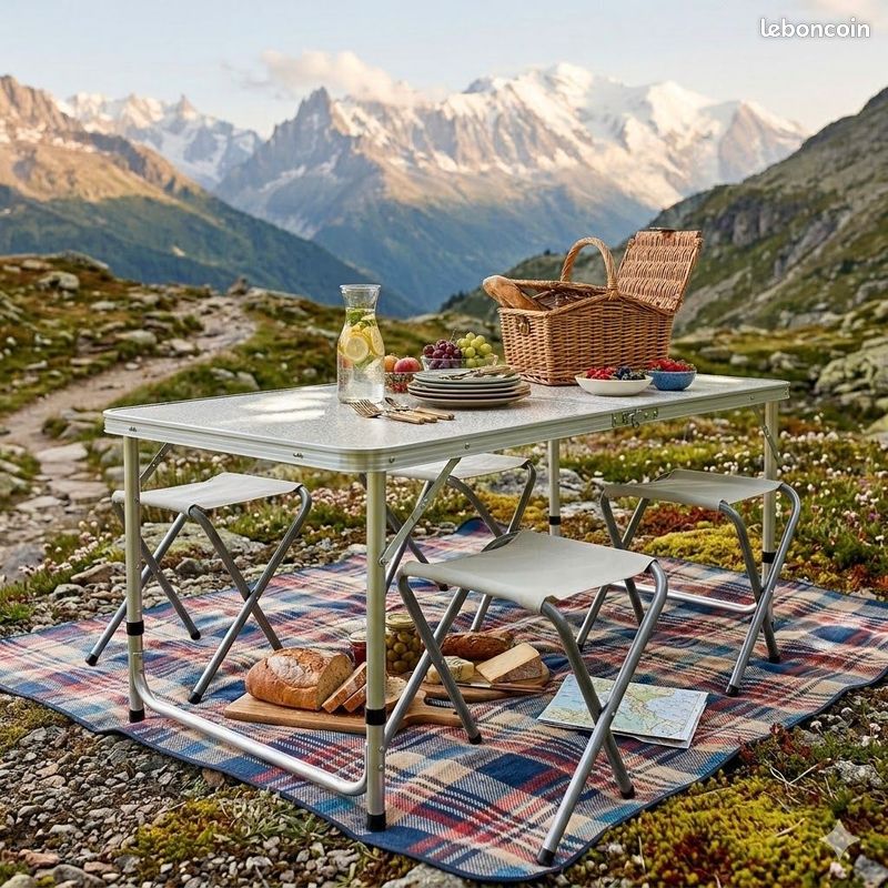 Table de Camping + 4 Tabourets (image 3)