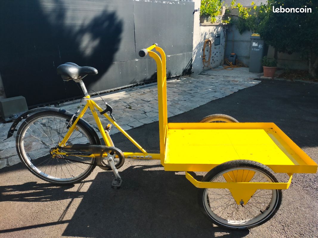 Triporteur vélos utilitaire jaune (image 11)