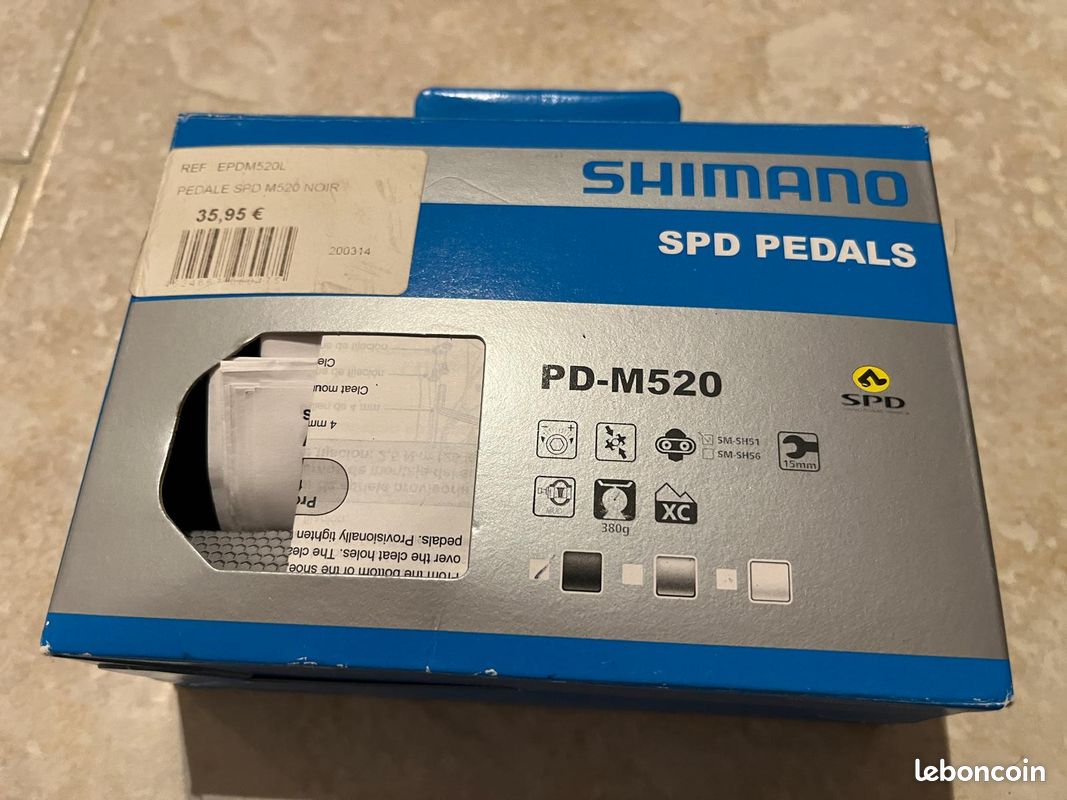Pédales Shimano PD-M525 VTT Sans Clip - SPD Noires - Occasion