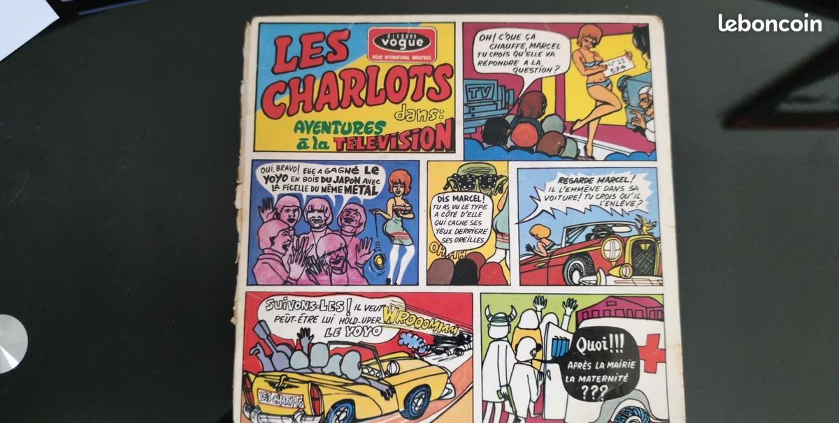 45 tours - Les charlots - Aventures à la télévision (image 1)