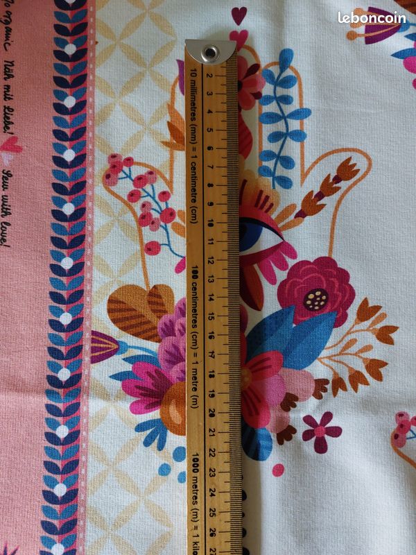 Tissu "œil et fleurs", Choose Love, Hamburger liebe (image 3)