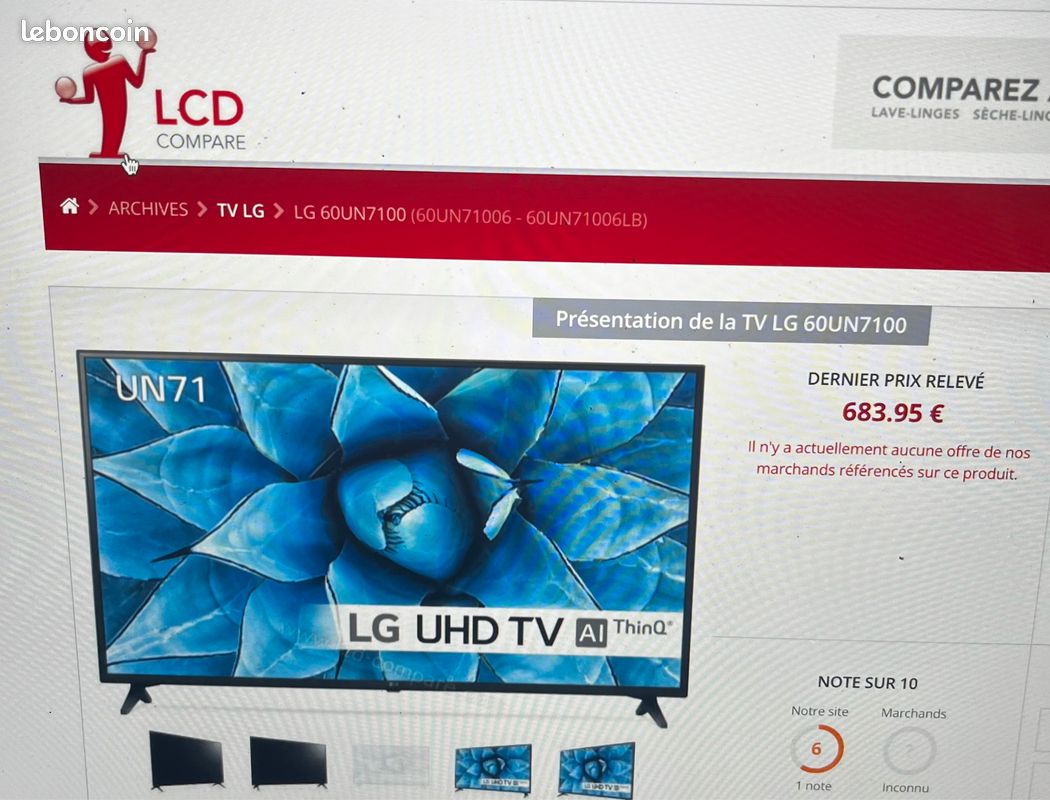 Tv lg 60un71006lb (image 1)