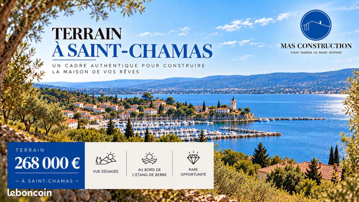 Terrain 841 m² · à Saint-Chamas · 268 000 €