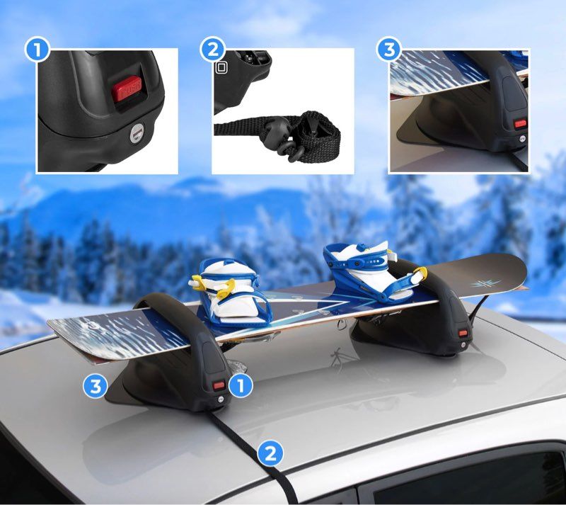 Porte ski MENABO Magnétique - Équipement auto