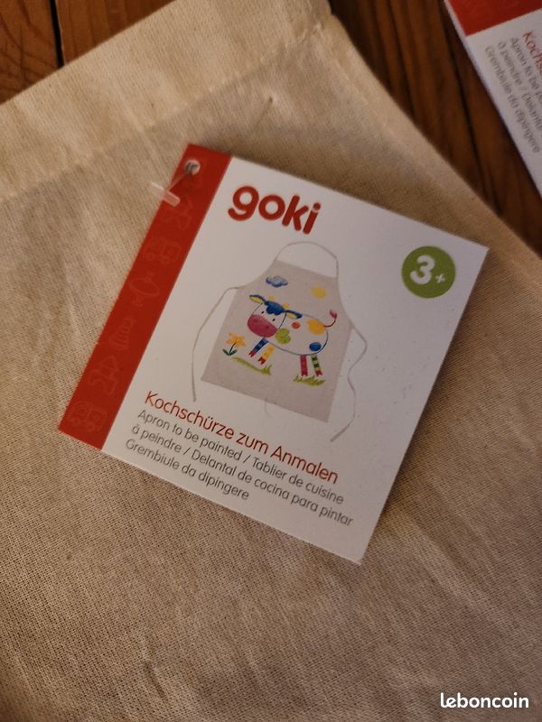 LOT DE 3 TABLIERS Personnalisables GOKI NEUFS (image 2)