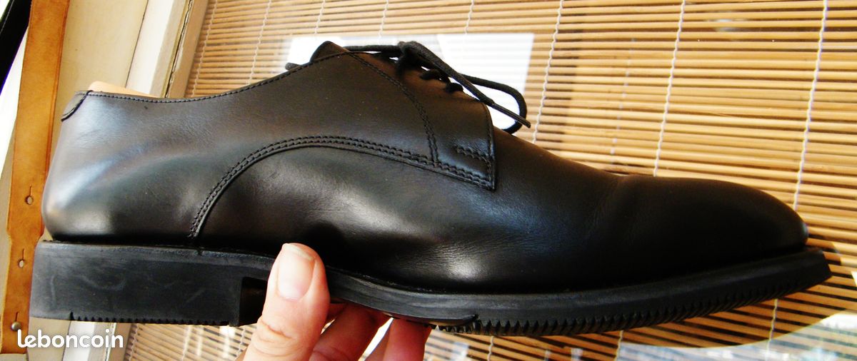 Chaussures en cuir noir Marbot (cousu Goodyear) tbe 45,5 46 homme (image 13)
