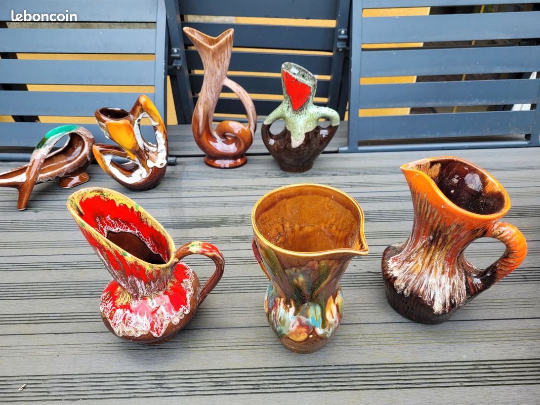 Vase Vallauris en céramique André Baud 50''s En vente sur