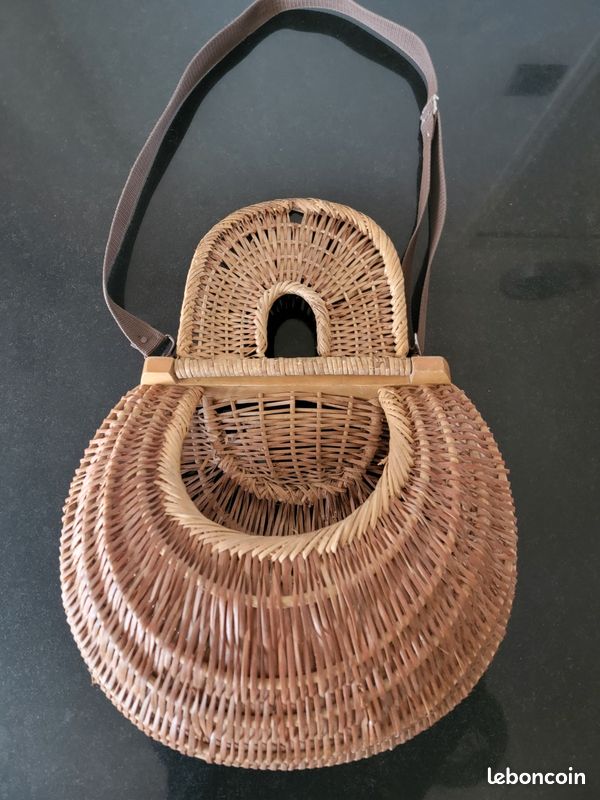 Panier De Pêche En Osier Vintage C.1880 - Ancien Creel - Pêche à La Mouche - Royaume-Uni
