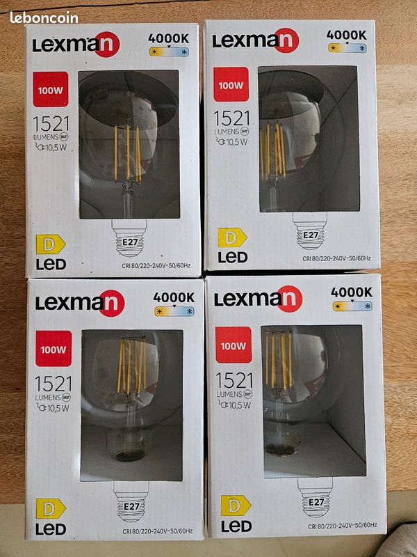 4 ampoules blanc chaud (image 1)