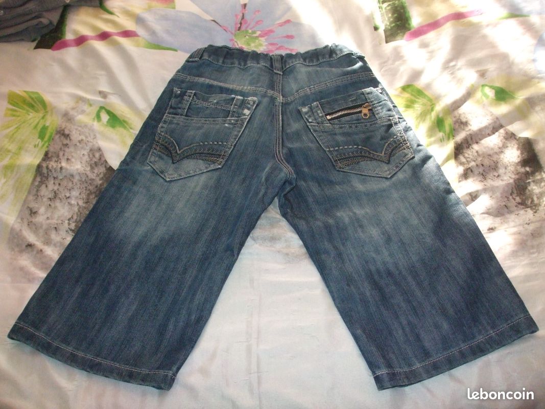 Bermuda jeans bleu enfant 10 ans (image 2)