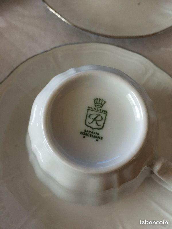 Tasses et sous tasses à café porcelaine Wunsiedel (image 2)