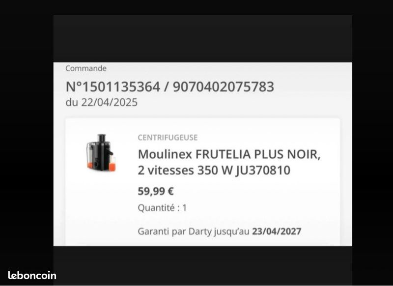 Centrifugeuse moulinex ultra performant (image 3)