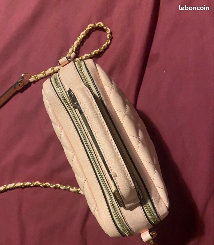 Sac à main rose avec deux ouvertures (image 2)