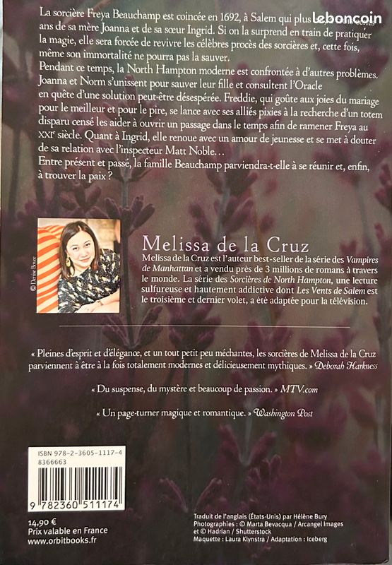 LES VENTS DE SALEM - Melissa de la Cruz - Orbit - Roman Ado, fantastique (image 2)