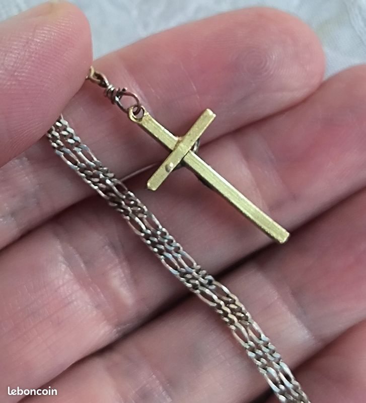 Croix d'Autel Espagnole En Argent Massif De Grande Valeur