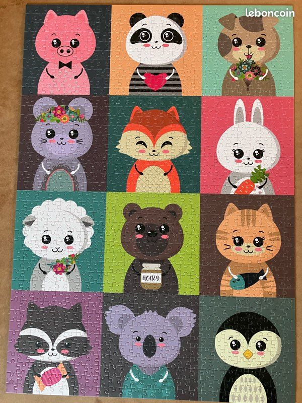 Puzzle 1000 pièces animaux mignons (image 2)