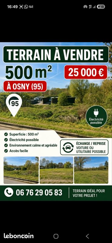 Terrain 500m2 (image 1)