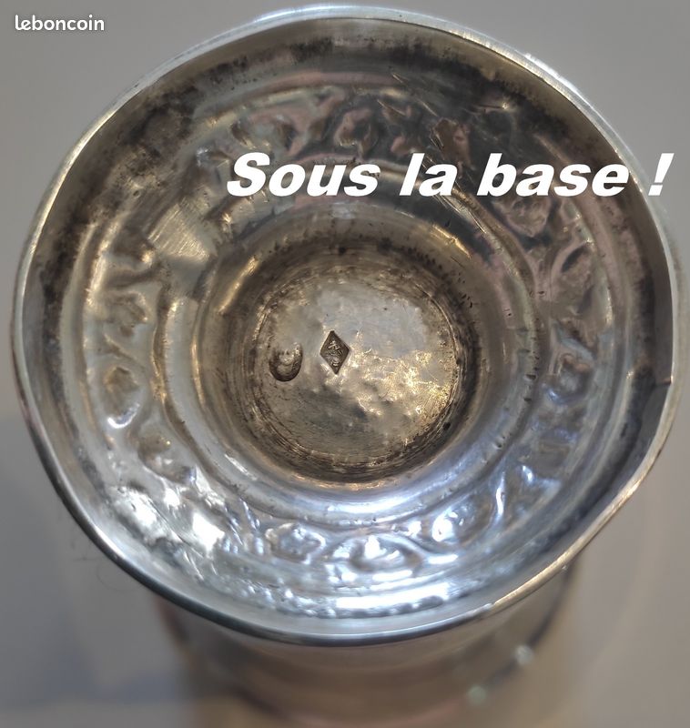 Ancienne timbale XVIIIè argent massif poinçon révolution Française (image 3)
