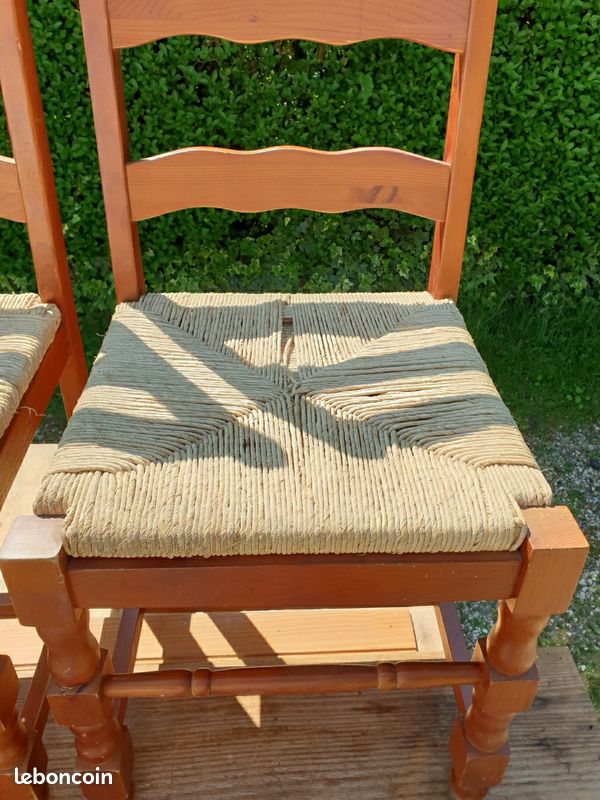 2 chaises en paille (image 2)