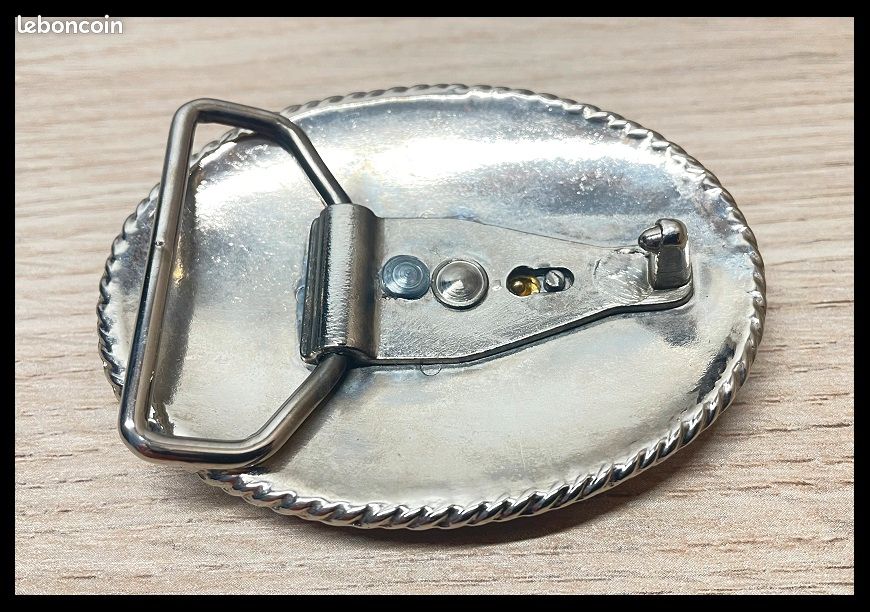 Boucle De Ceinture En Argent Sterling 925 Forgée à La Main - Vintage, Référence U522