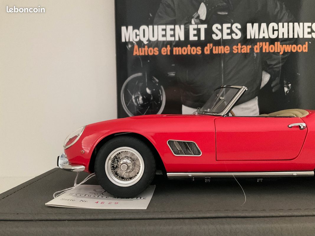 Rare. Ferrari 250 GT California swb 1960. Rosso/intérieur cuir tabac. Limited édition (épuisé) 1:18 CMC no looksmart, amalgam, BBR, exoto (Livraison gratuite) (image 14)